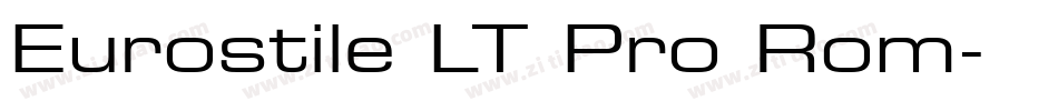 Eurostile LT Pro Rom字体转换